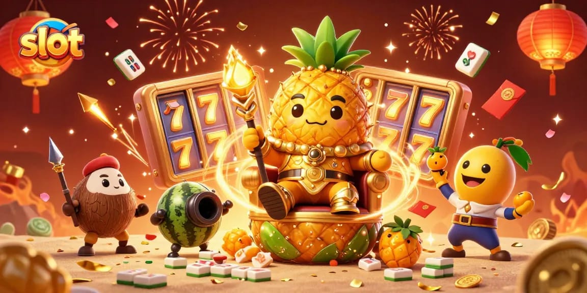 Slot gacor dengan pemimpin nanas emas dan pertunjukan permainan di tepi pantai