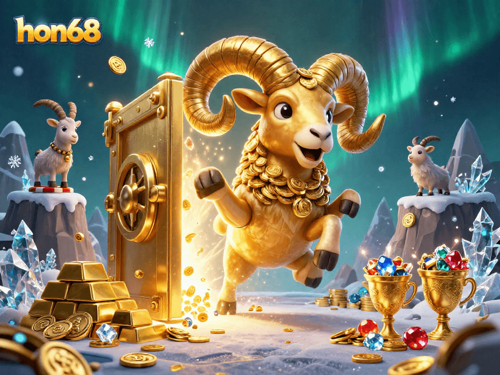 Experience the thrill of gaming at hon68 with golden treasures and dynamic casino elements.