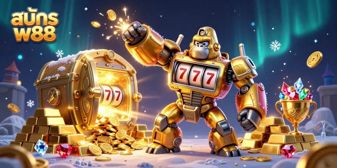 Experience the thrill of สมัคร w88 with an ultra-detailed 3D illustration featuring exciting gambling elements and vibrant casino action.