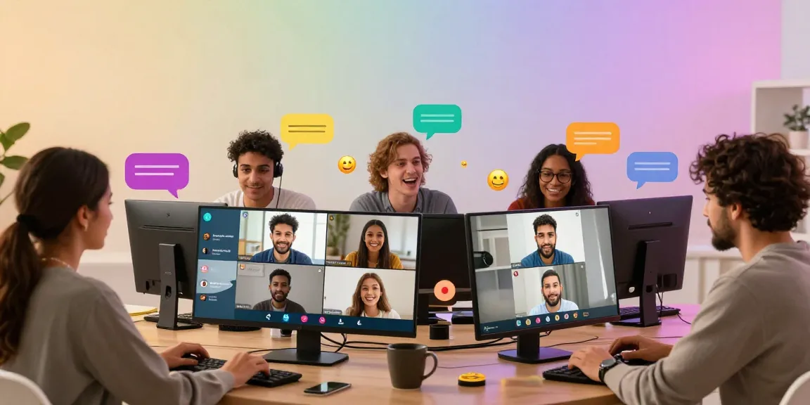 Engaging online conversations in شات الخليج with diverse avatars and colorful chat bubbles.