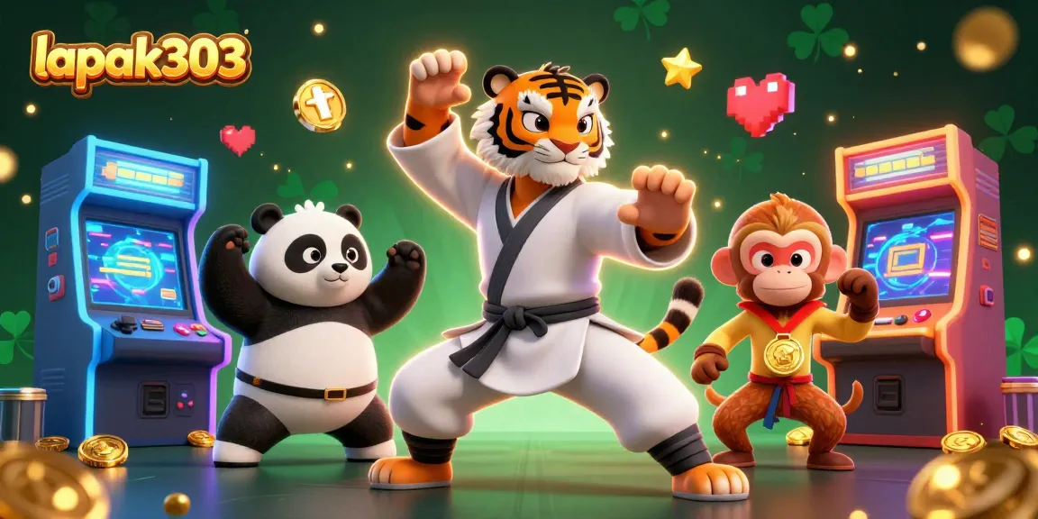 Experience thrilling action at lapak303 with 3D characters in a vibrant casino scene filled with jackpots.