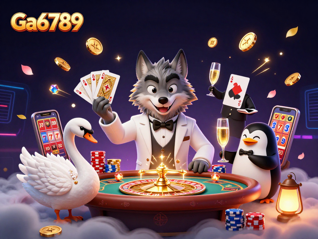 Experience thrilling gaming at Ga6789 with vibrant 3D casino characters and immersive gaming elements.