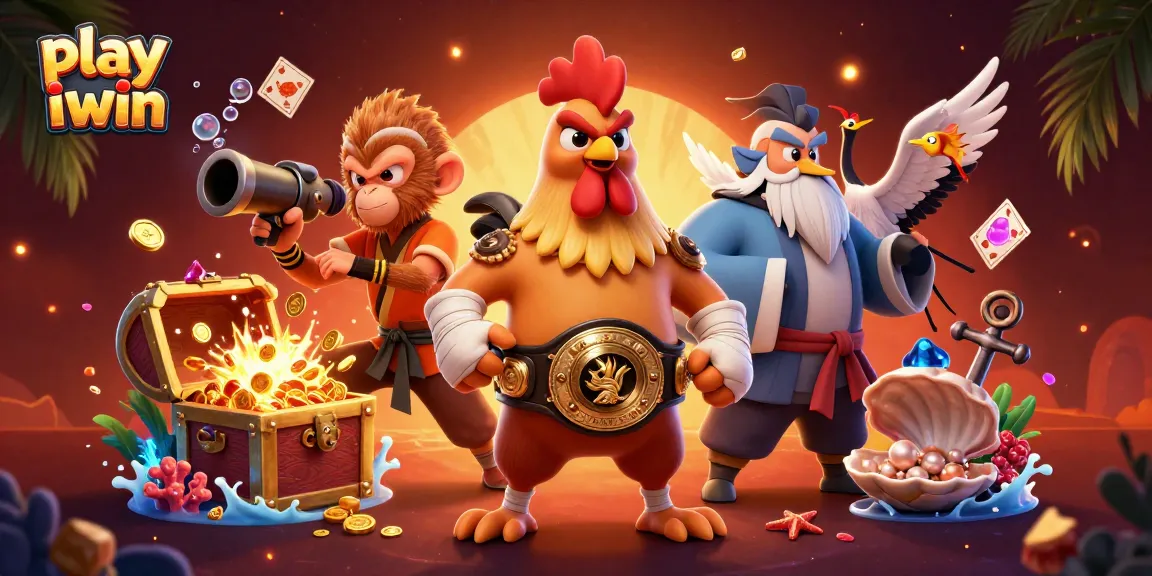 Engage in the exciting world of play iwin with vibrant 3D characters amidst dynamic casino elements.