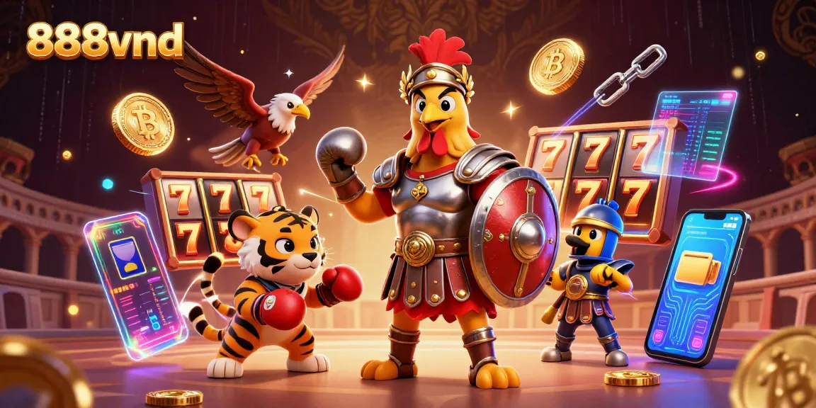 Experience thrilling gameplay at 888vnd with exciting slots, glowing coins, and electrifying action.