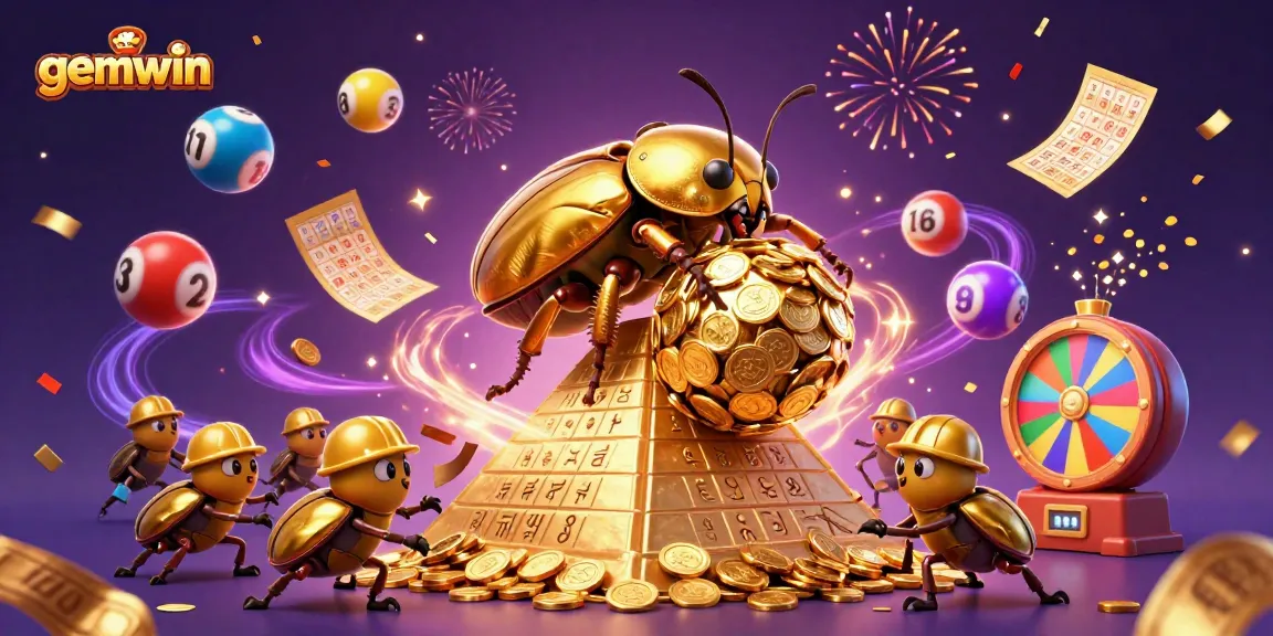 Experience the thrill of Gemwin with a colorful casino celebration featuring dynamic gaming symbols.