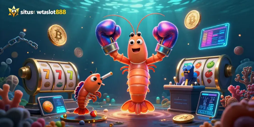 Menangkan jackpot di situs dewataslot888 dengan ilustrasi kasino 3D yang dinamis dan penuh warna.