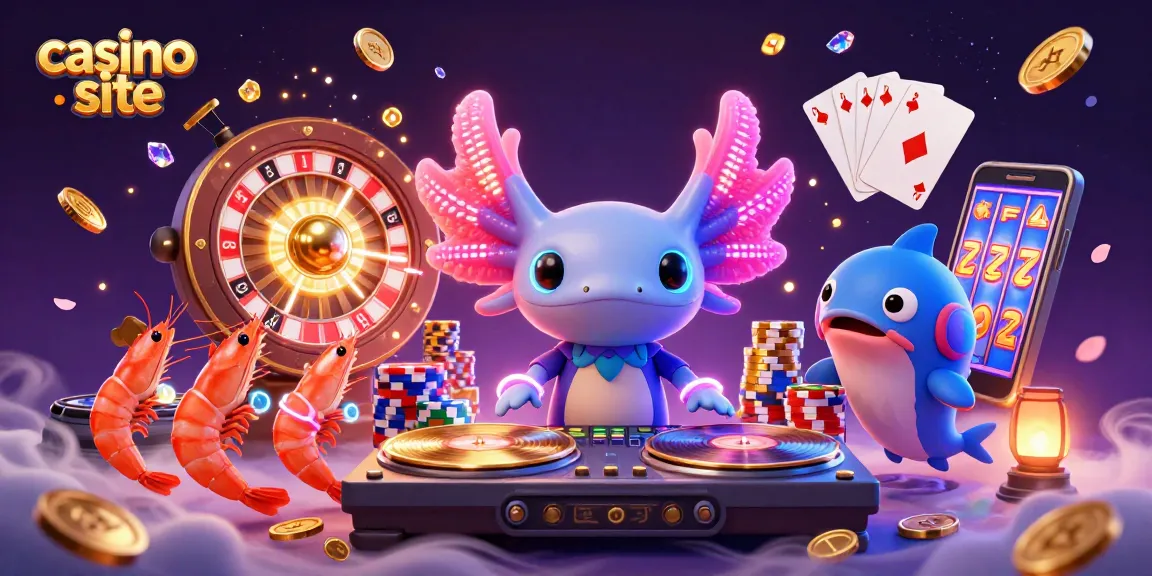 Experience gaming excitement at our casino site with lively illustrations of vibrant underwater characters.