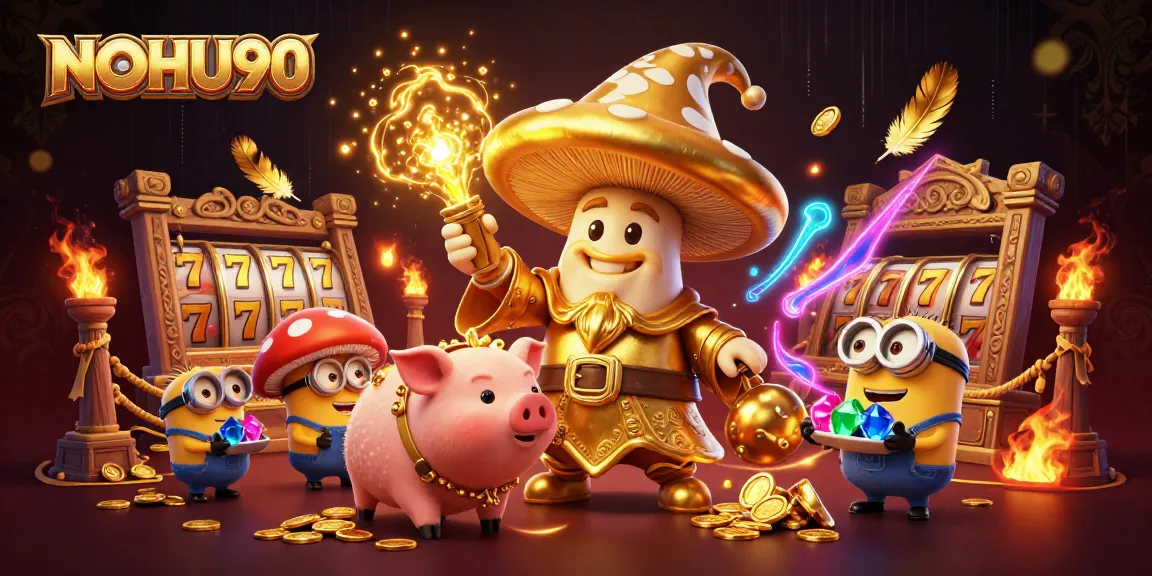 Engage with the magical world of NOHU90’s golden wizard, uncover treasures in a dynamic casino setting.