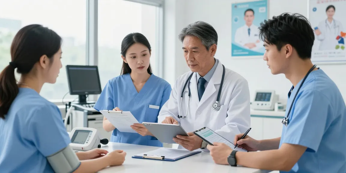 Medical collaboration in a modern clinic using depo 5000 for patient care.