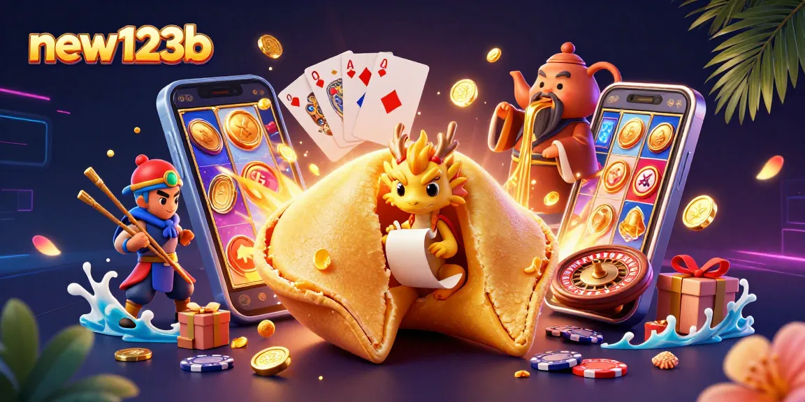 Experience thrilling wins at new123b with an enchanting 3D casino adventure illustration