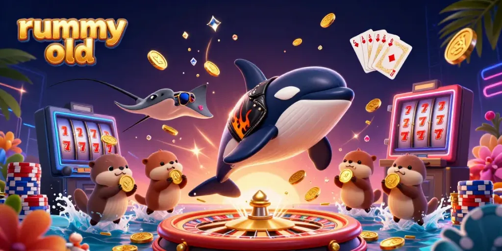 Experience rummy old with colorful characters enjoying festive gaming in a captivating casino scene.