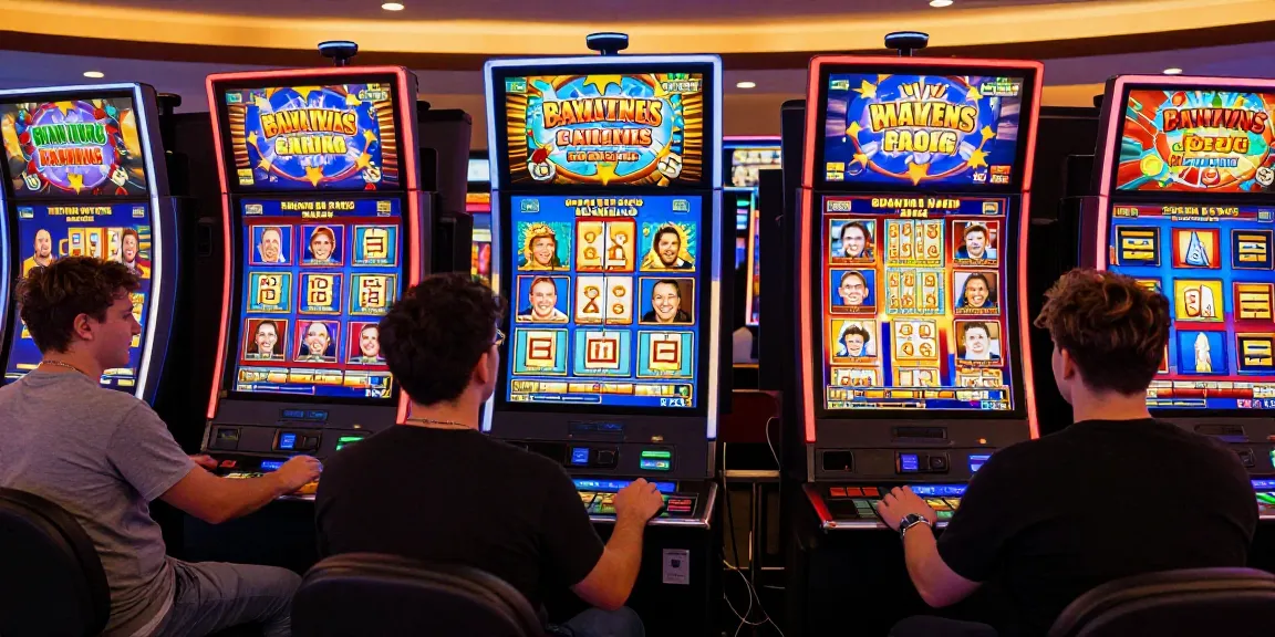 Slot online dengan pemain bersenang-senang dan grafik berwarna cerah, menggambarkan pengalaman bermain yang menyenangkan.
