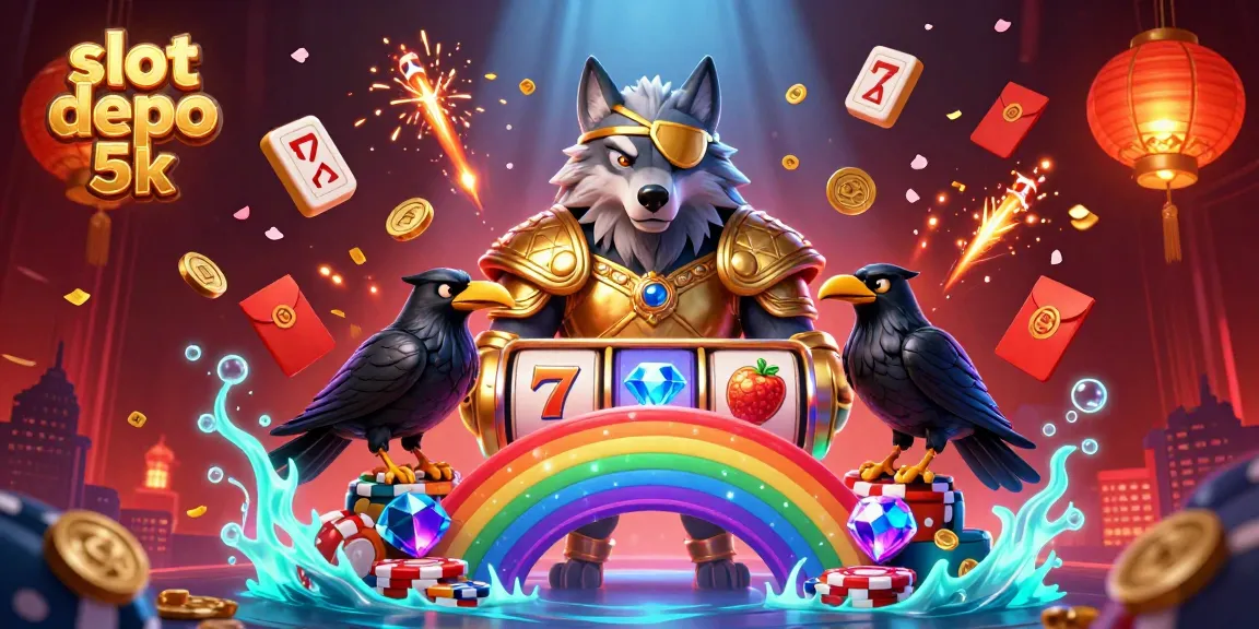 Experience the thrill of slot depo 5k with a captivating 3D illustration featuring a Norse mythological theme.