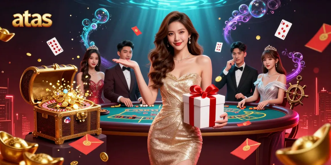 Spin the reels at ATAS Casino, showcasing rich bonuses and a vibrant gaming atmosphere.
