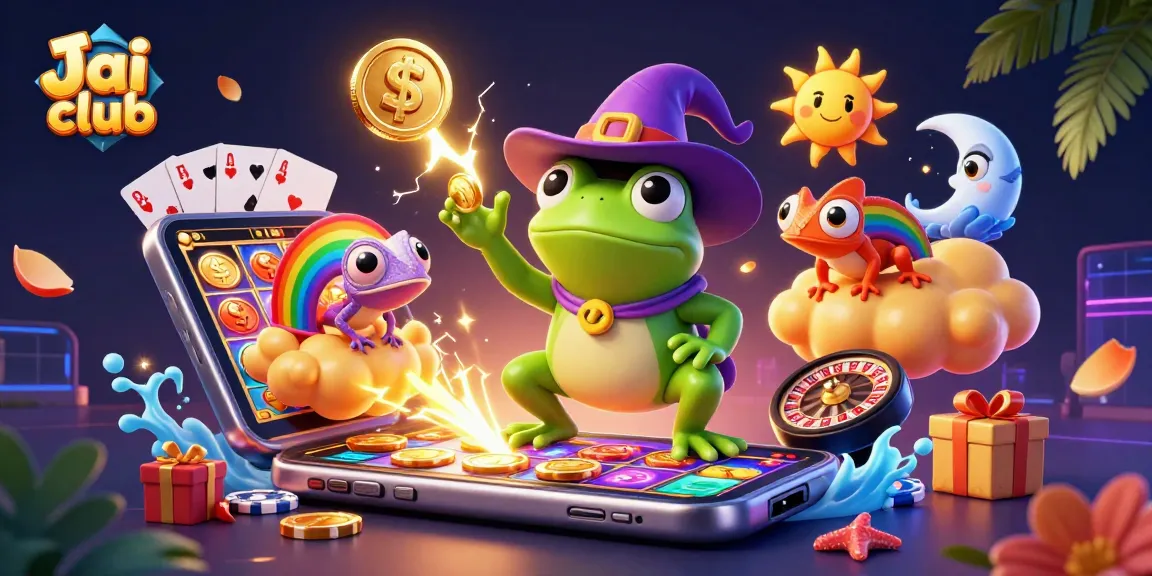 Experience thrill at Jai club with a dynamic storm of games featuring golden coins and vibrant characters!