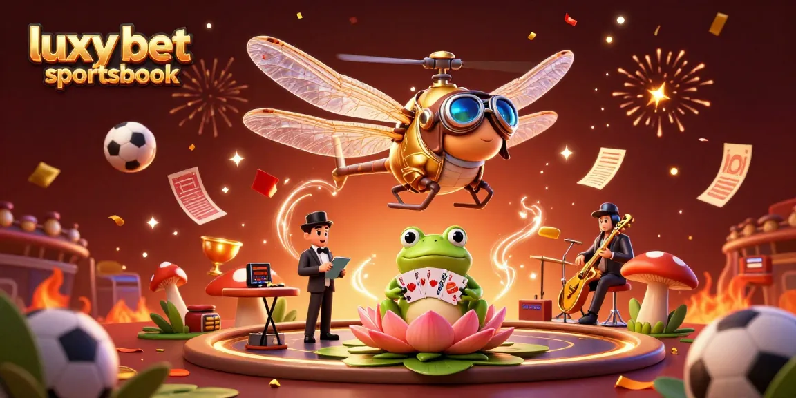 Experience the excitement of luxy bet sportsbook with a dynamic 3D illustration of unique casino characters.