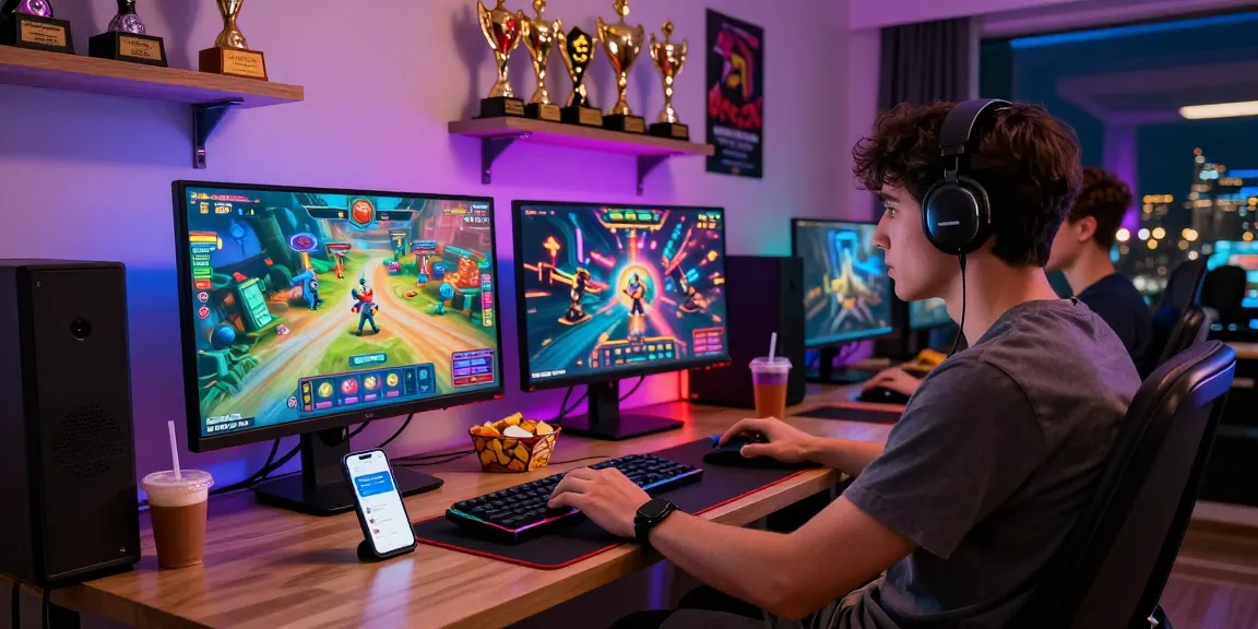 Engaging gaming setup for fun88casino player with vibrant visuals and snacks.