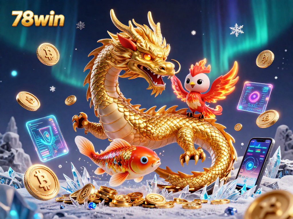 Engage with 78win for thrilling casino experiences featuring a powerful dragon and mystical elements.