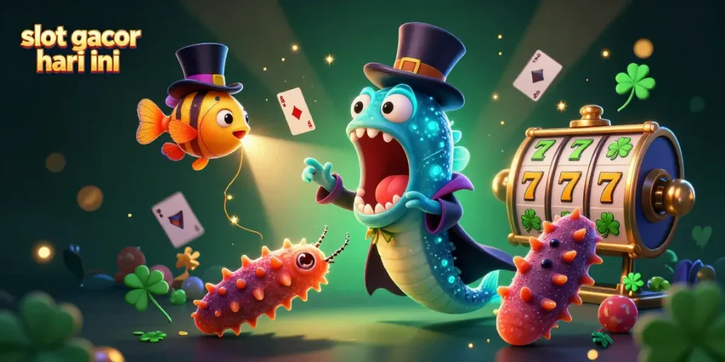 Spin the reels with the vibrant slot gacor hari ini, showcasing a lively underwater magic scene.