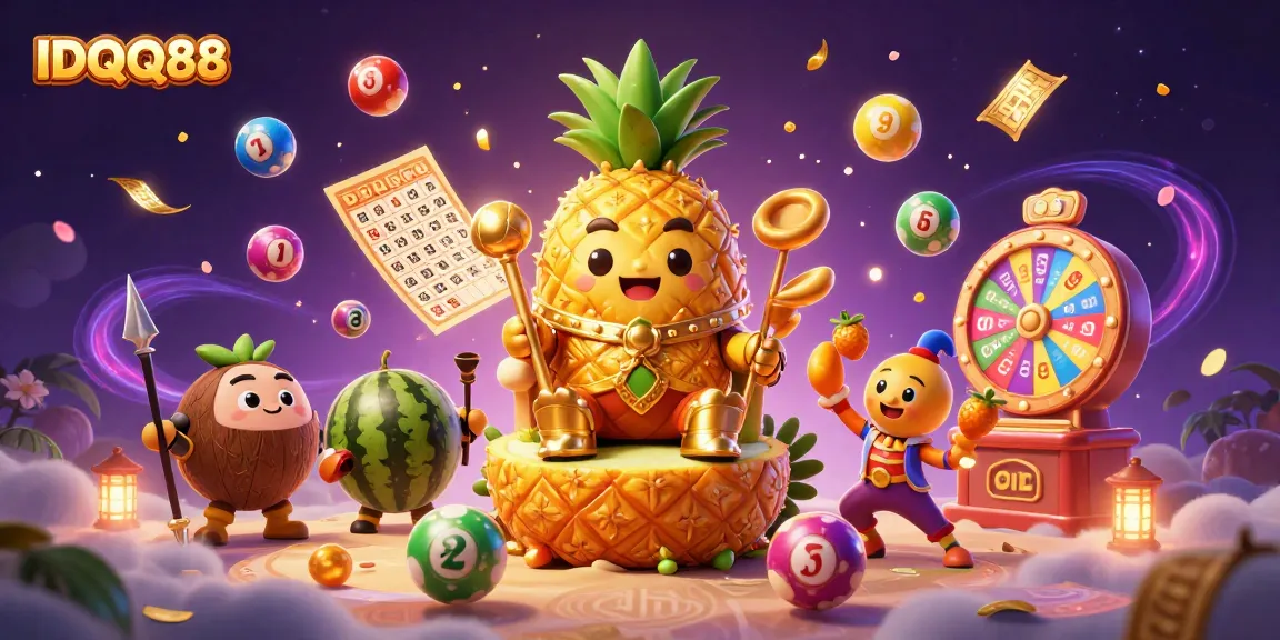 Experience thrilling gameplay at IDQQ88 with vibrant 3D casino characters and exciting game elements.