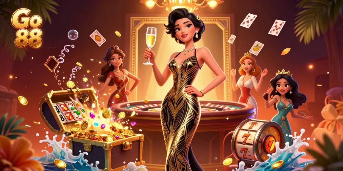 Play stunning Go 88 casino games with vibrant 3D illustrations featuring engaging characters and elements.