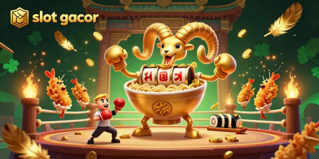 Experience thrilling slot gacor action with a vibrant 3D scene of characters and exciting gameplay.
