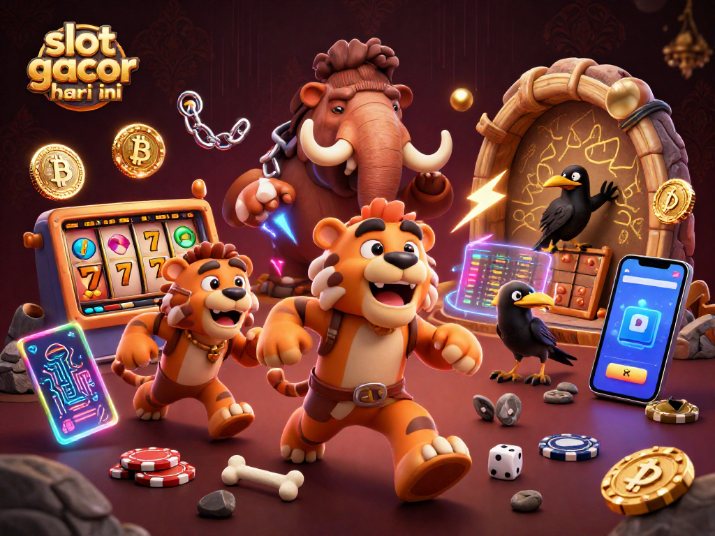 Menangkan slot gacor hari ini dengan permainan menarik yang dipenuhi simbol dan koin neon.