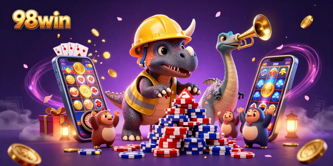 Players enjoy thrilling wins with 98win's colorful slots and vibrant gaming atmosphere.