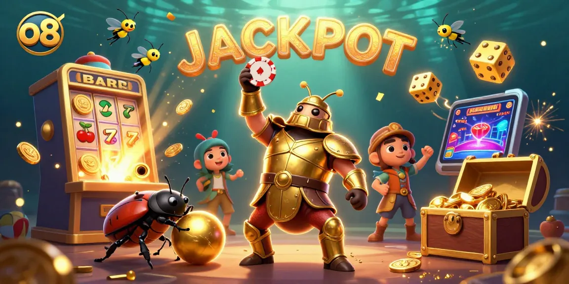 Experience the excitement of o8 with a herculean beetle winning big at the casino jackpot!