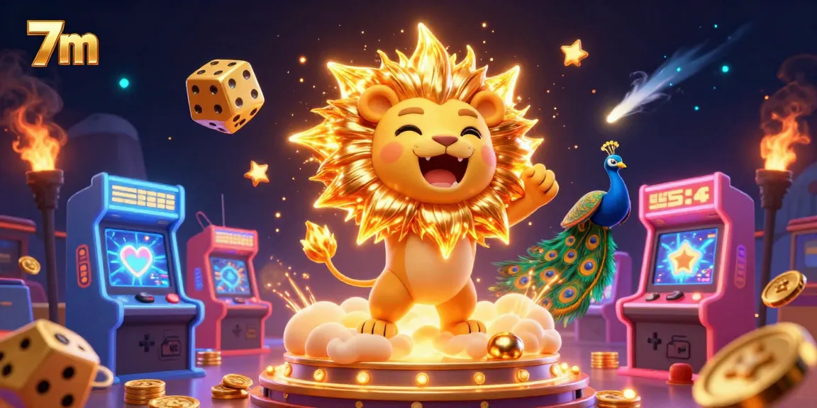 Experience the thrill of 7m gaming with interactive 3D representations of vibrant casino scenes.