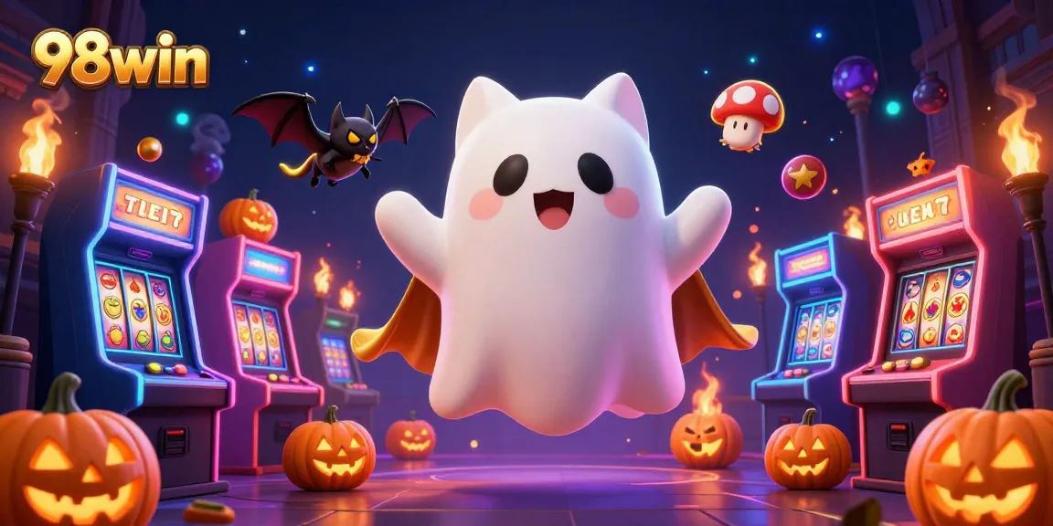 Play at 98win and experience thrilling 3D casino adventures with ghost cat and vampire bat collectibles