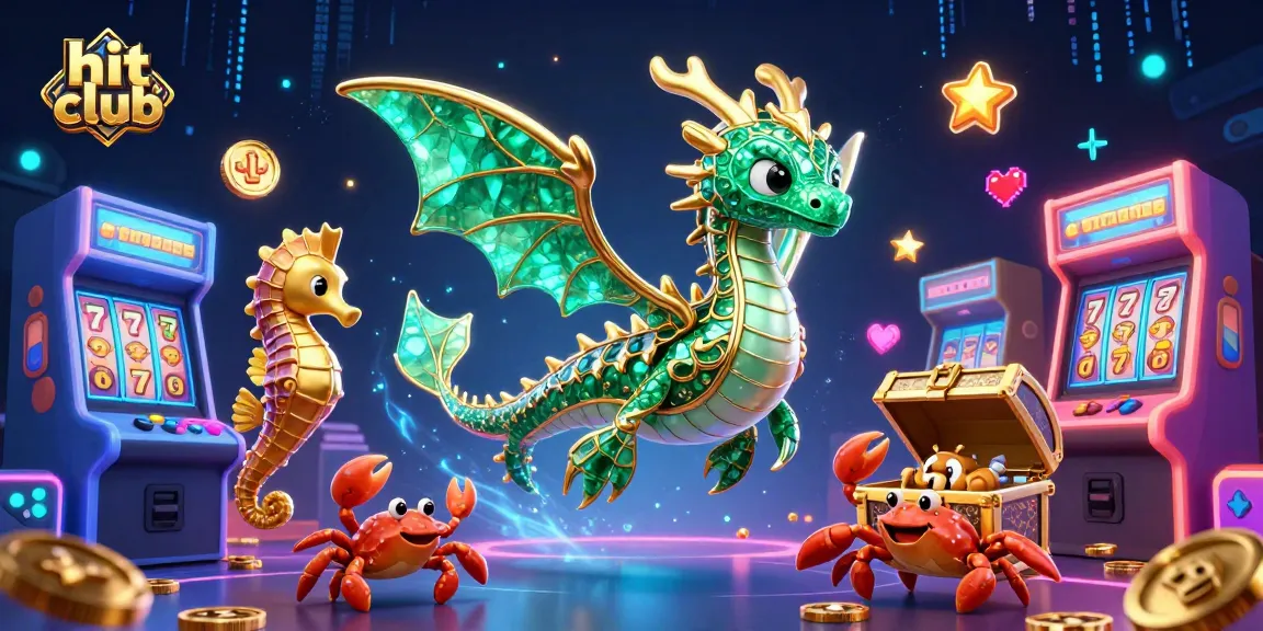 Win big at hit club with animated vibrant gaming elements and enchanted illustrations.
