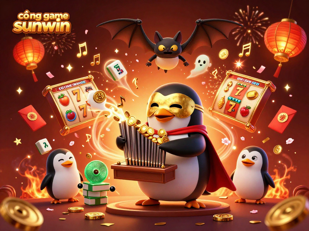 Experience the thrill at cổng game sunwin with dynamic golden coins and vibrant casino elements.