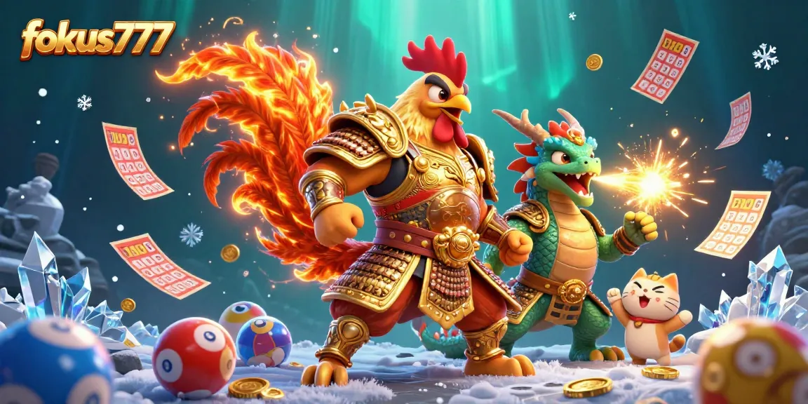 Experience the excitement of fokus777 with vibrant lottery action and dynamic characters in a colorful scene.