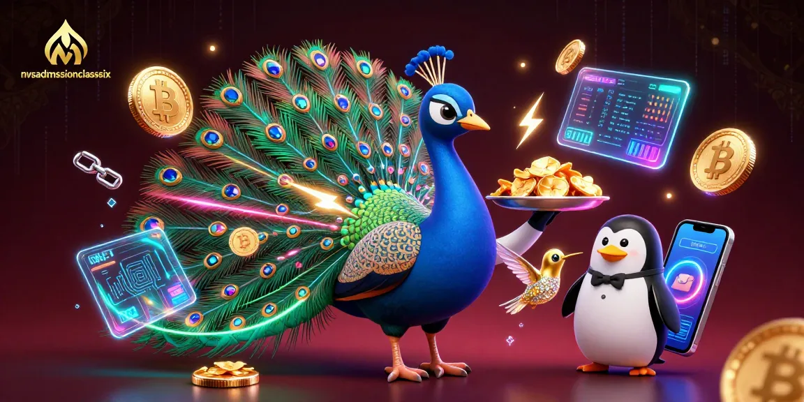 Play exciting casino games with nvsadmissionclasssix featuring a dazzling peacock, penguin, and hummingbird.