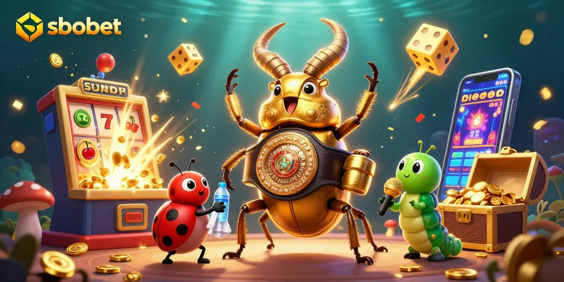 Experience sbobet action with vibrant 3D illustration featuring unique characters in a thrilling casino scene.