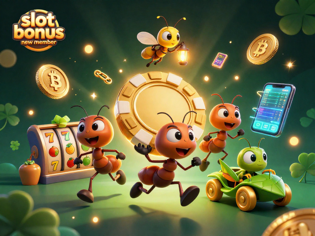 Experience the excitement of slot bonus new member with vibrant characters and casino elements bursting in a dynamic heist scene.