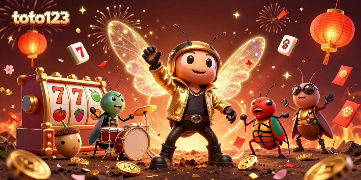 Experience thrilling gameplay with toto123's vibrant and colorful illustration of engaging online casino action.