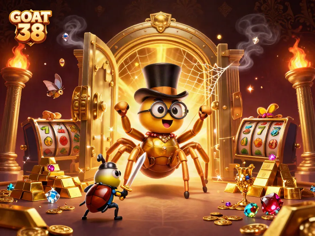 Experience GOAT 38 as the giant golden tarantula spins winning webs of gold!