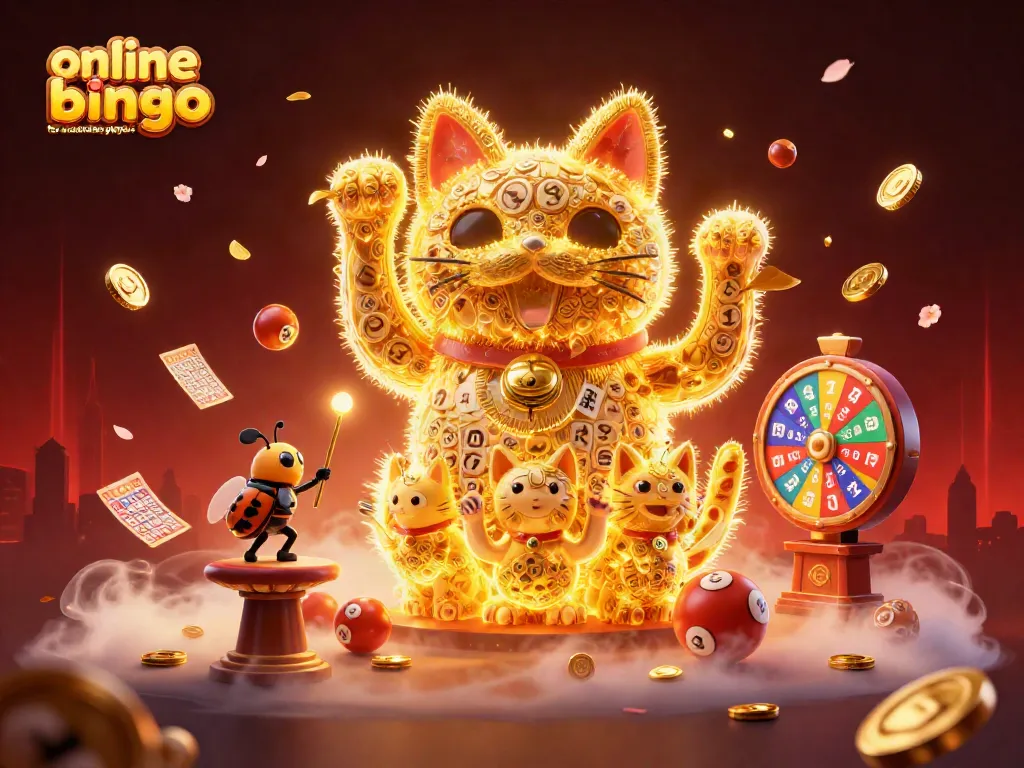 Engage in online bingo for Australian players with vibrant illustration showing bingo symbols and lively characters.