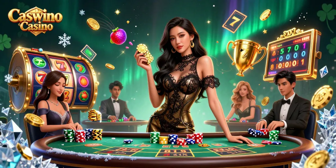 Experience thrilling gaming at Caswino Casino with elegant baccarat action and luxurious surroundings.