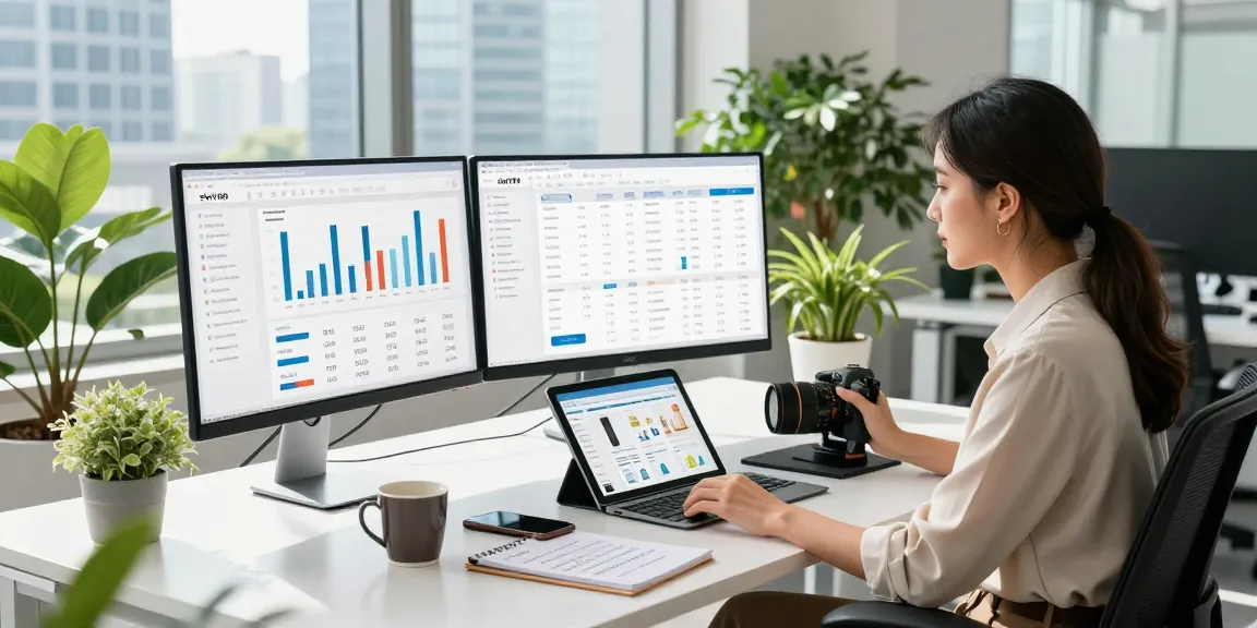 Data analysis on slot109 in a vibrant e-commerce workspace by a professional