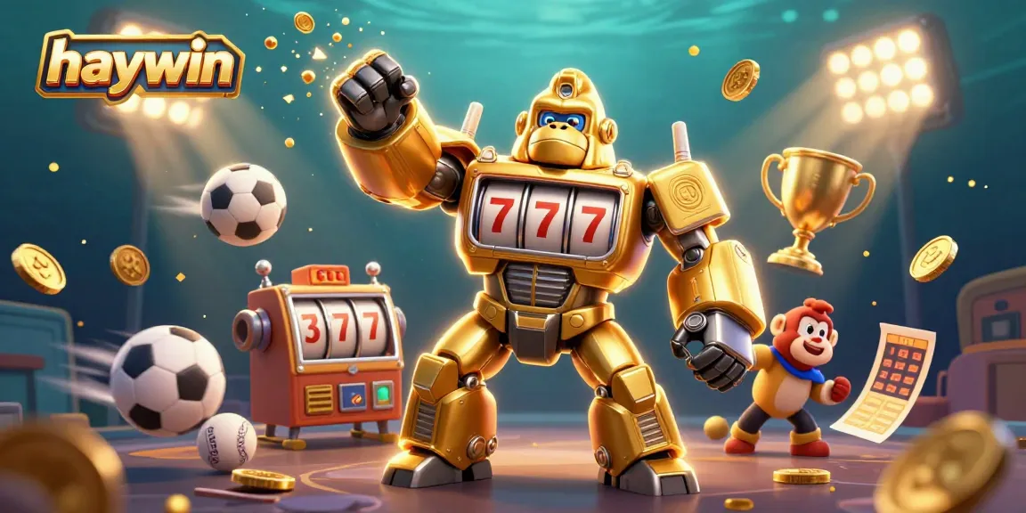 Experience thrilling gameplay at haywin with a dynamic 3D golden gorilla mech and colorful betting elements.