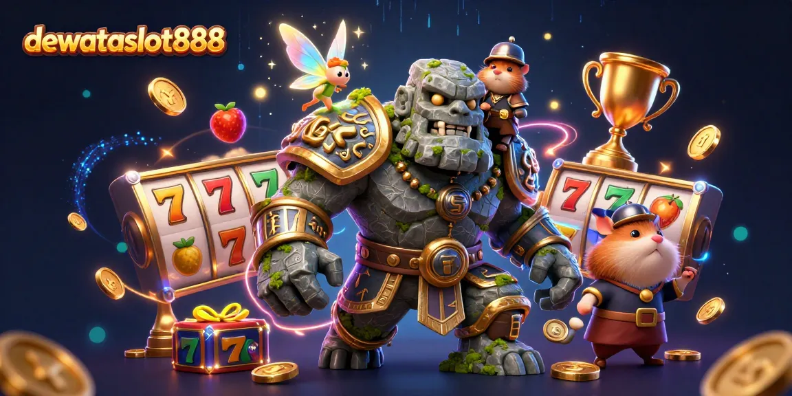 Menangkan permainan slot di dewataslot888 dengan golem penjaga dan peri ajaib yang memancarkan sihir.