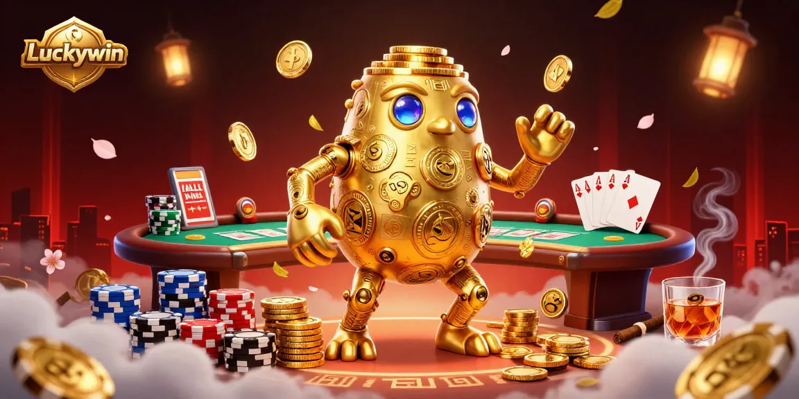 Experience the exhilarating world of Luckywin with vibrant casino elements and captivating characters.