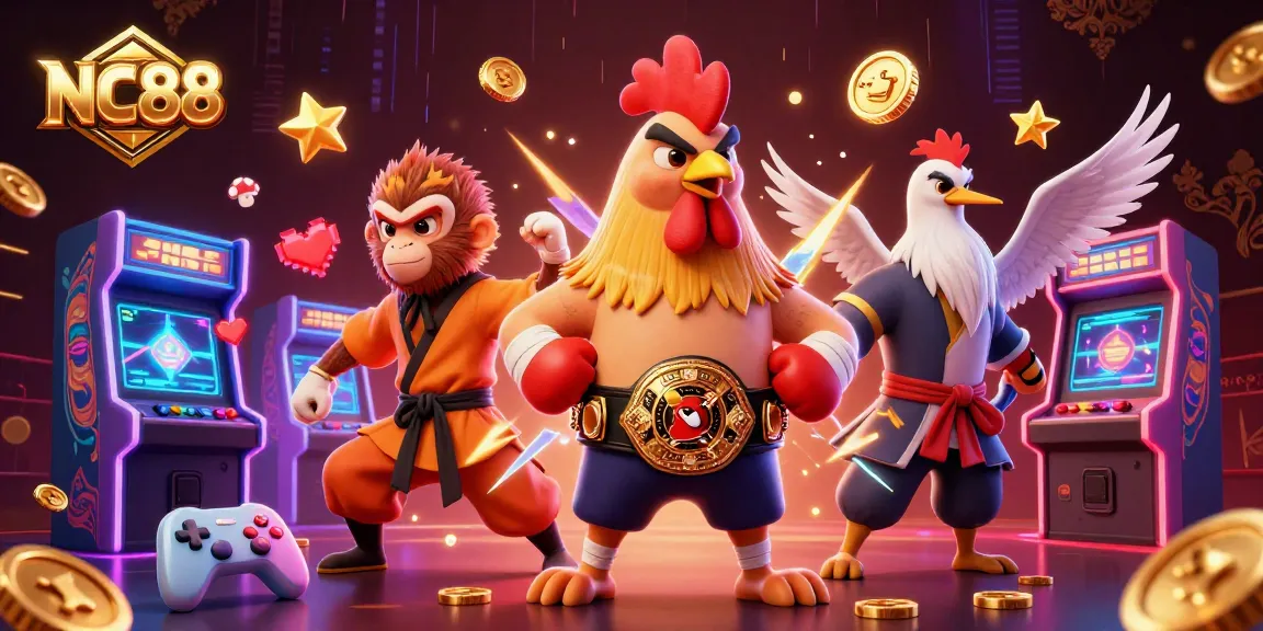 Join NC88's thrilling gameplay with expert martial artists and vibrant casino elements.