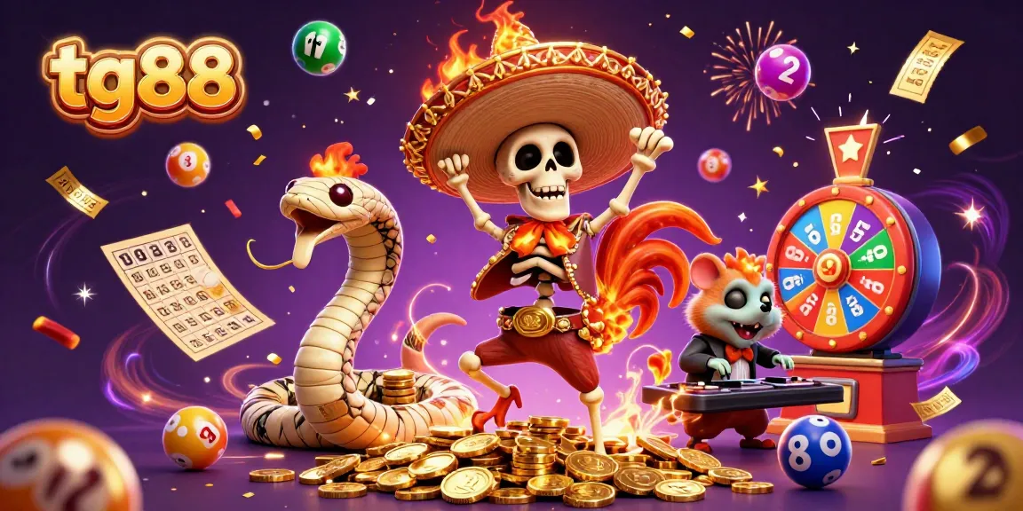Celebrate wins with tg88's vibrant casino scene featuring lucky characters and thrilling gaming elements.