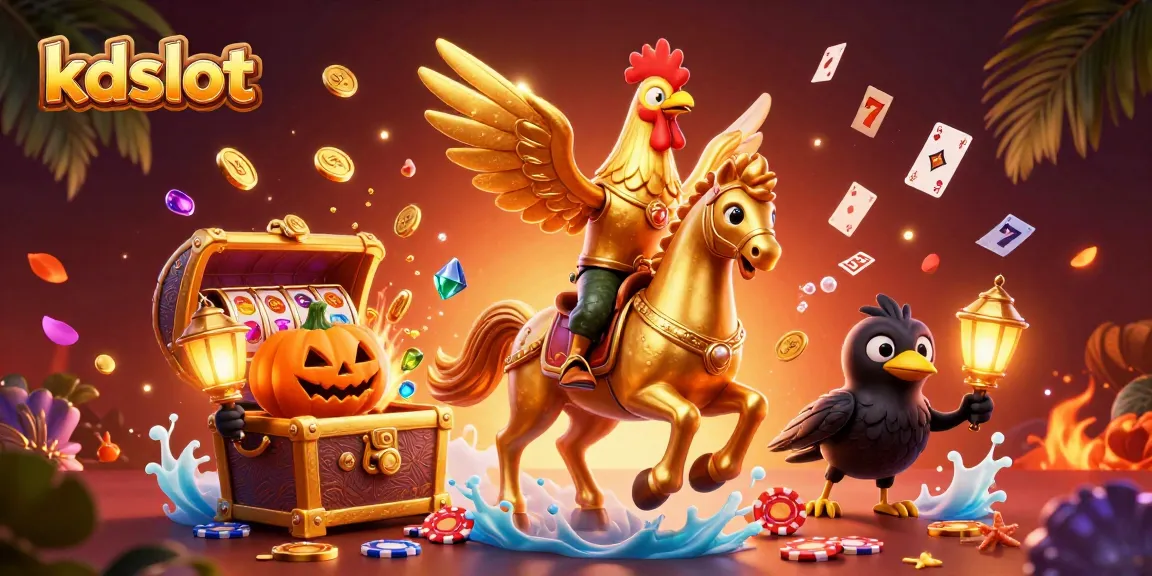 Experience excitement at kdslot with a dynamic casino scene featuring characters and vivid gaming elements.