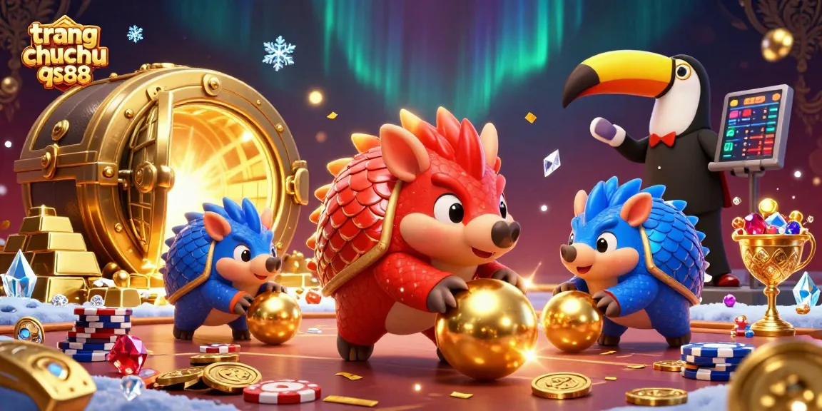 Experience the excitement of trang chu qs88 with rival pangolins in a vibrant casino scene.