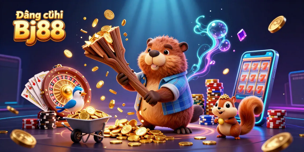 Engage with the exciting Đăng ký Bj88 casino experience as coins rain and characters collect riches in vibrant gaming action.